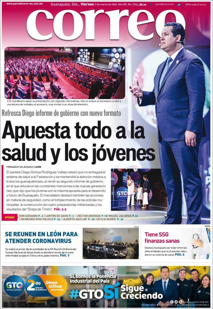 Portada de Correo - El diario del Estado de Guanajuato (México)
