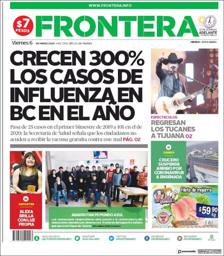 Portada de Frontera (México)