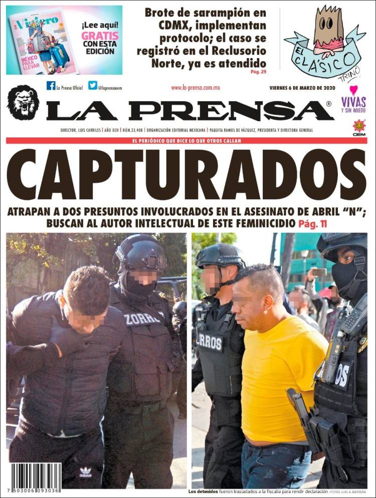 Portada de La Prensa (México)