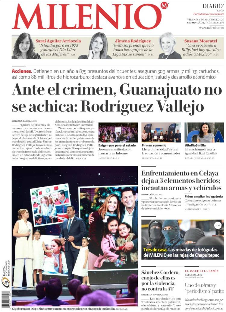 Portada de Milenio de León (México)