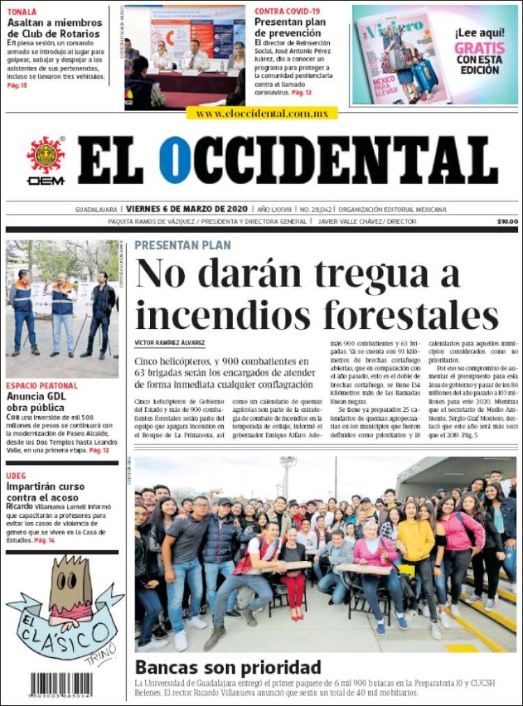 Portada de El Occidental (México)