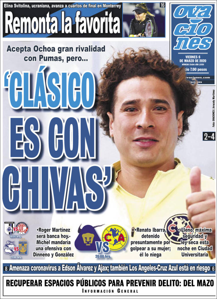 Portada de Ovaciones (México)