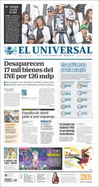Portada de El Universal (México)