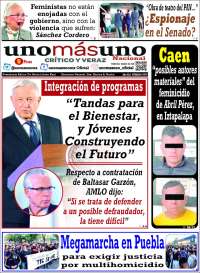 Portada de unomásuno (México)