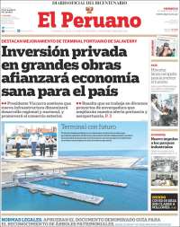Portada de El Peruano (Perú)