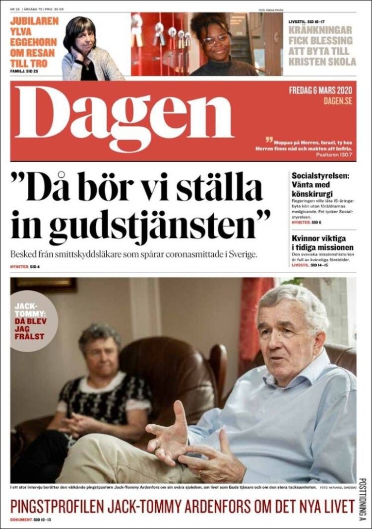 Portada de Dagen (Suecia)
