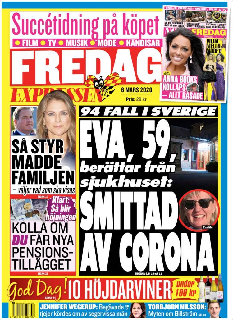 Portada de Expressen (Suecia)