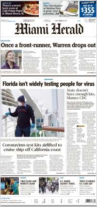 Portada de Miami Herald (USA)