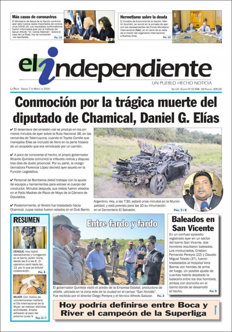 Portada de El Independiente (Argentina)