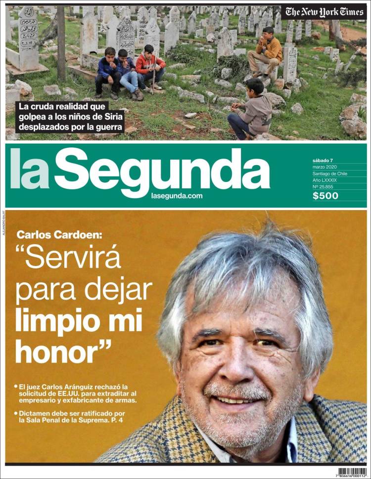 Portada de La Segunda (Chile)