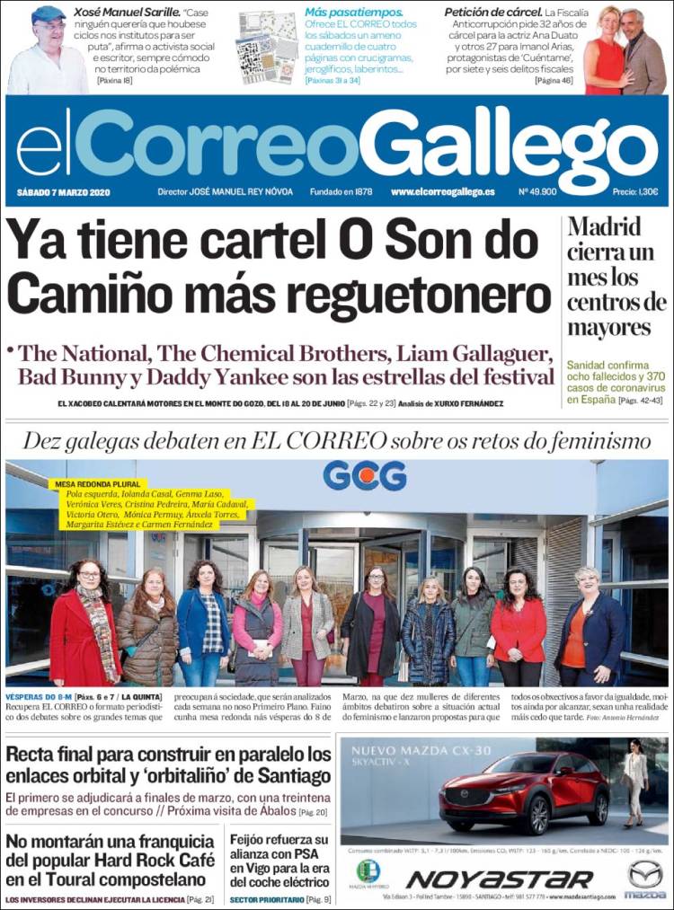 Portada de El Correo Gallego (Spain)