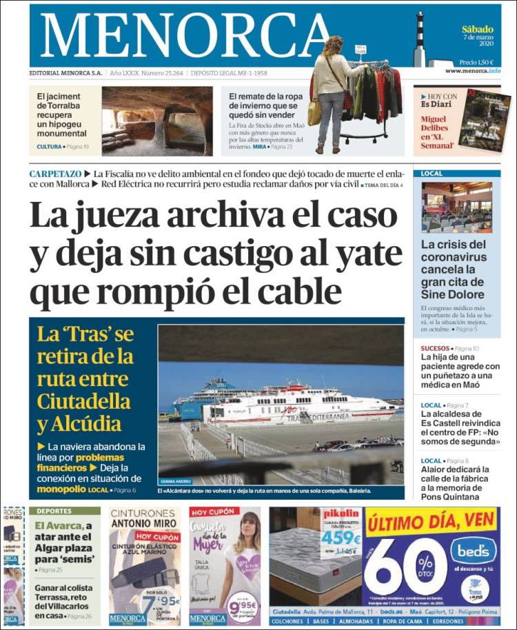 Portada de Menorca - Diario Insular (Spain)