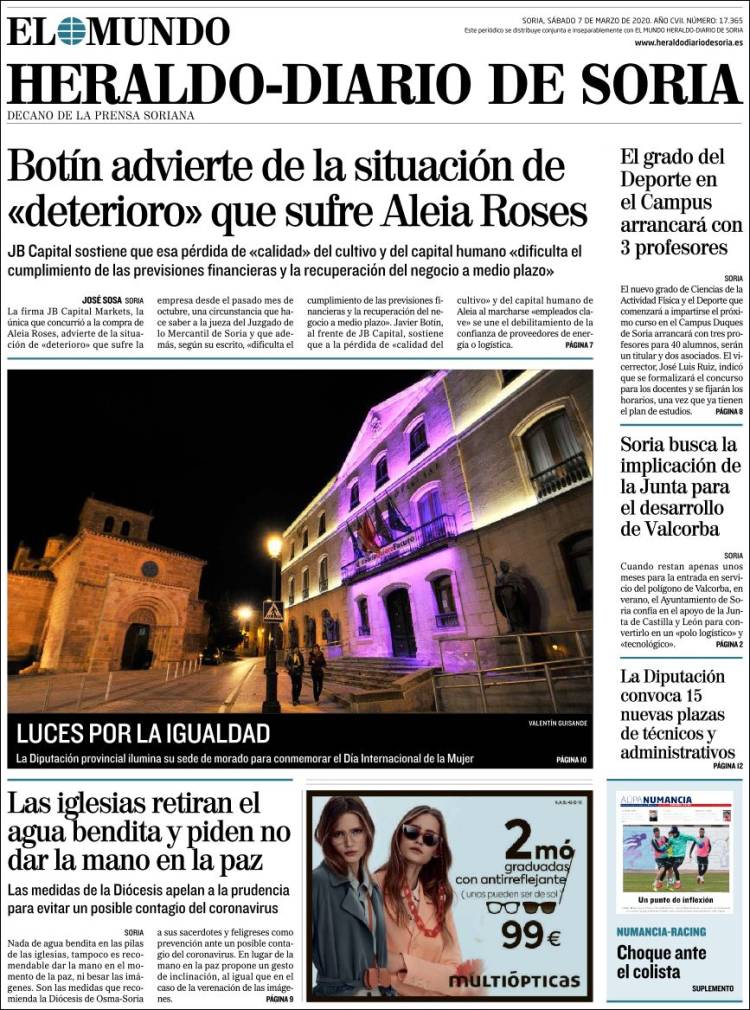 Portada de Diario de Soria (España)