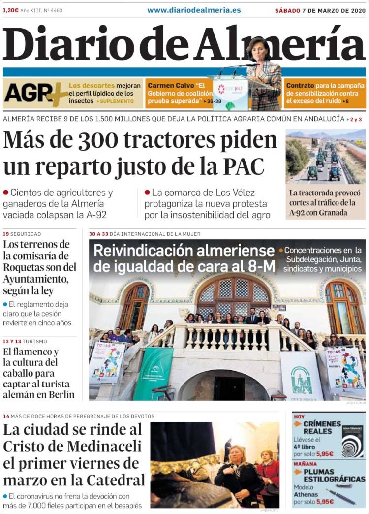 Portada de Diario de Almería (España)