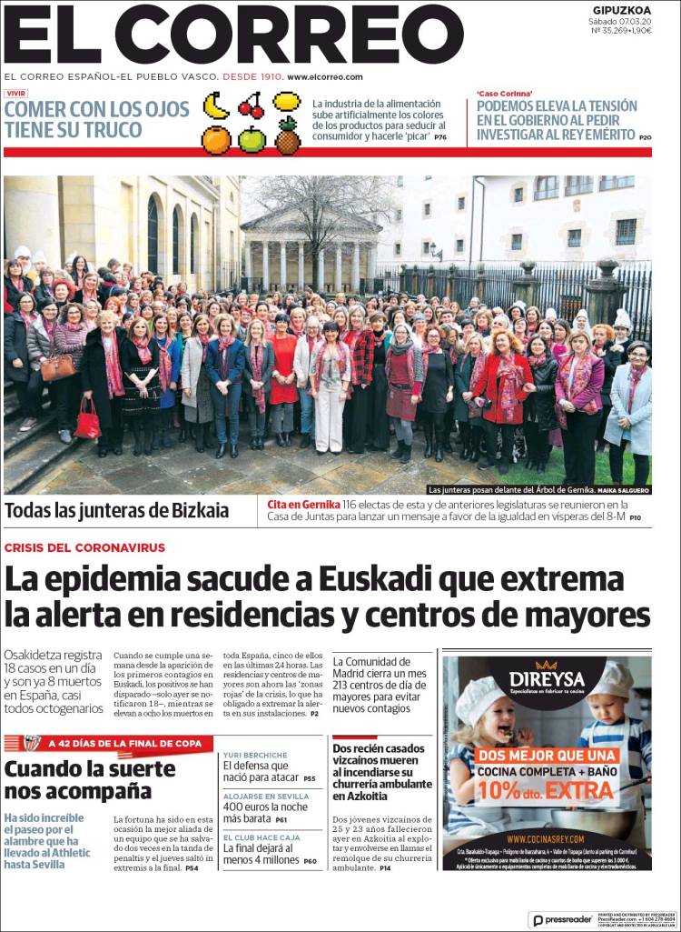 Portada de El Correo - Guipuzcoa (Spain)