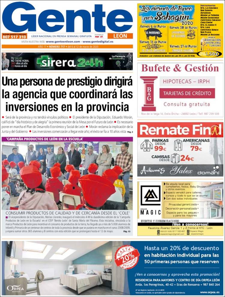 Portada de Gente en León (España)