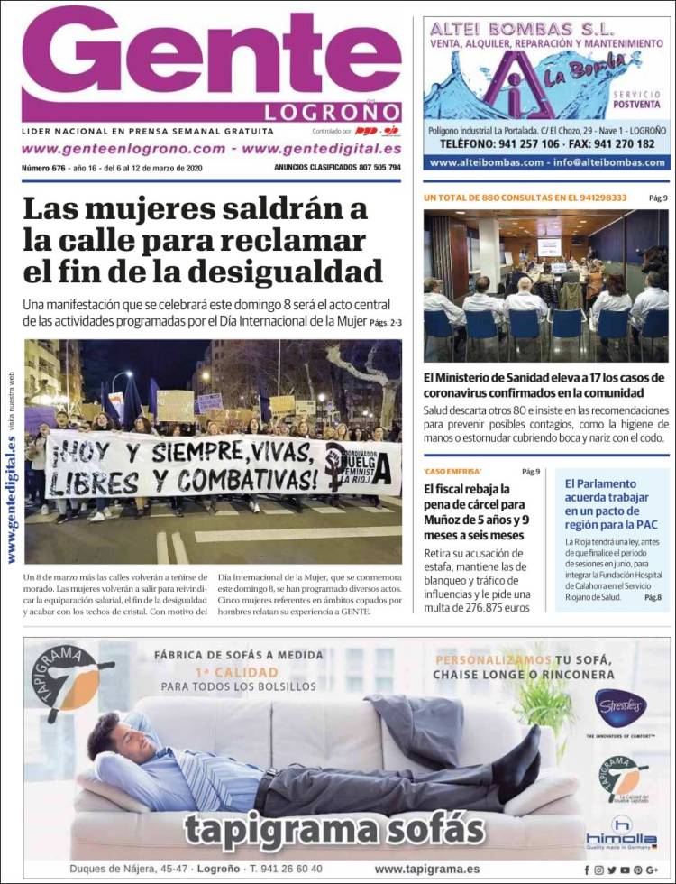 Portada de Gente en Logroño (Spain)