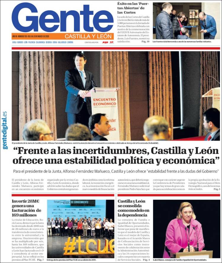 Portada de Gente en Palencia (Spain)