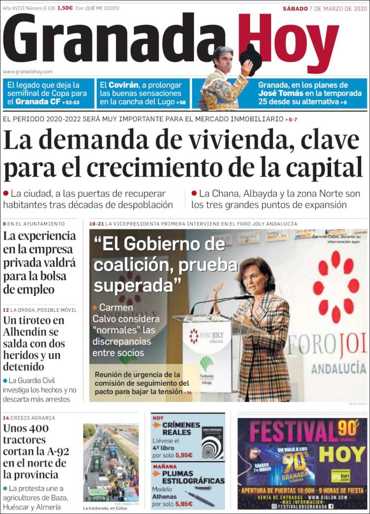 Portada de Granada Hoy (España)