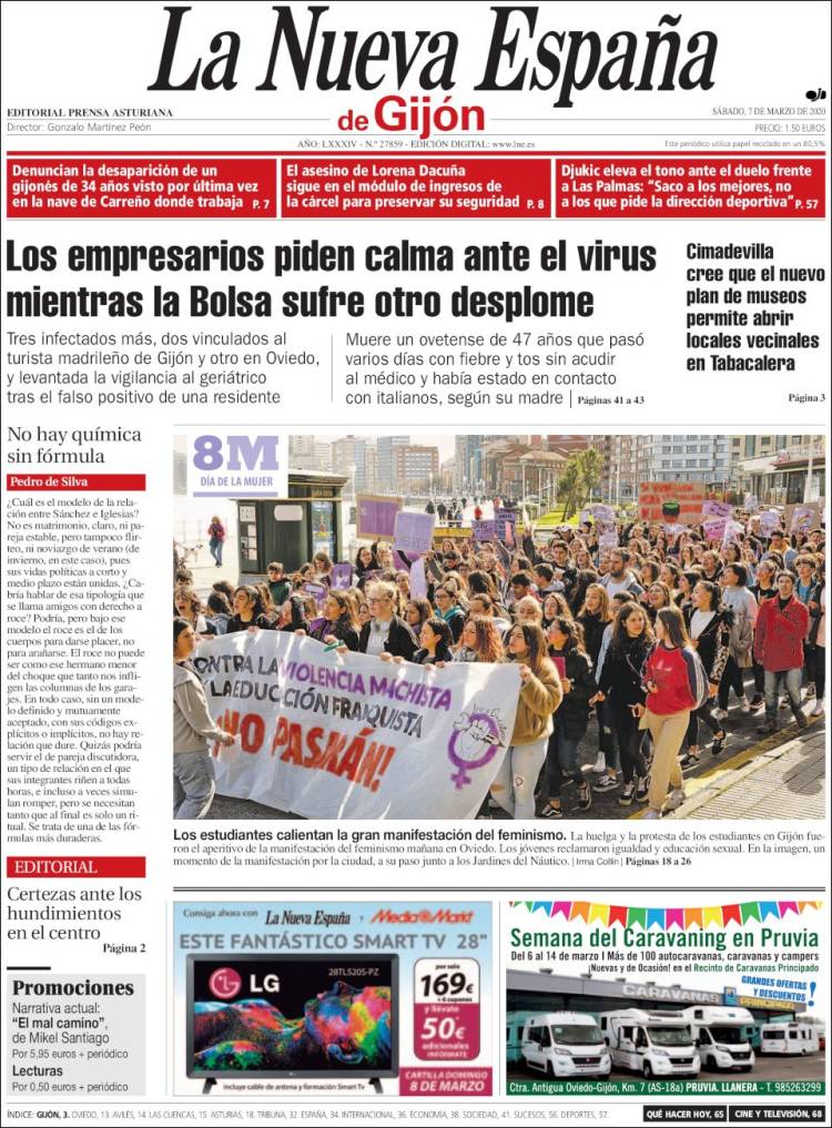 Portada de La Nueva España - Gijón (España)