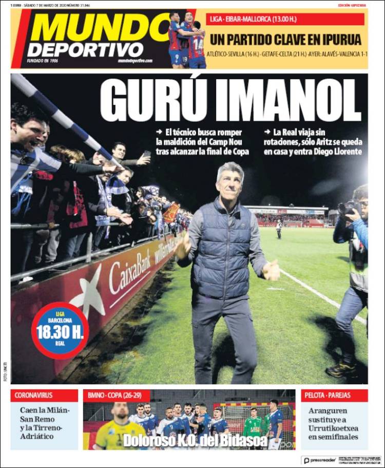 Portada de Mundo Deportivo Gipuzkoa (España)