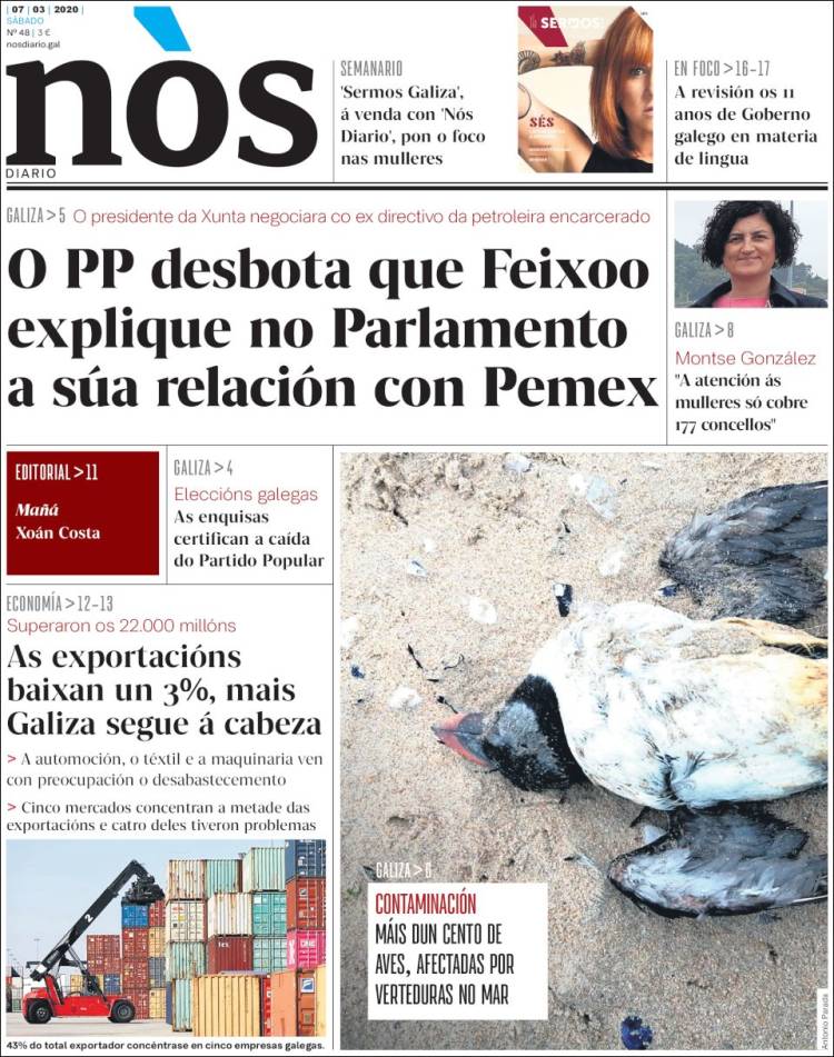 Portada de Nòs Diario (España)