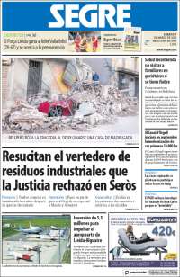 Portada de Segre  (España)