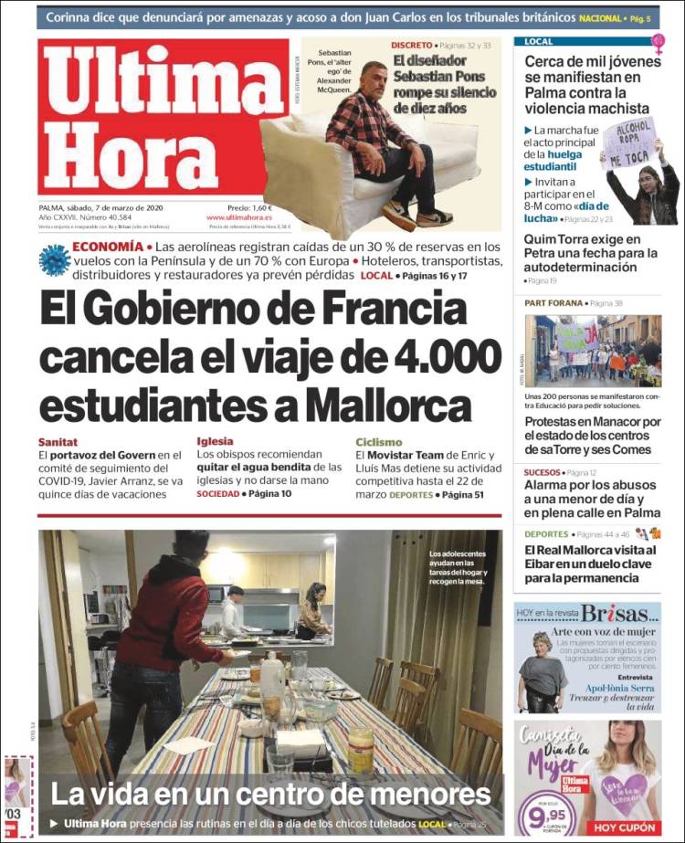 Portada de Última Hora (Spain)