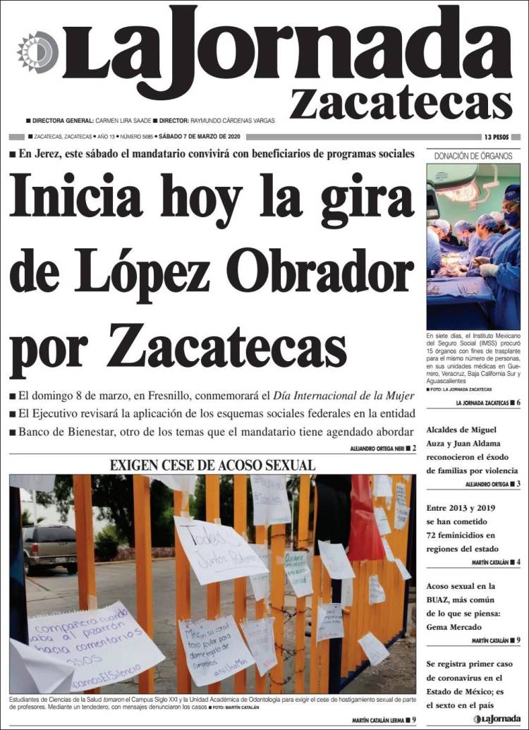 Portada de Jornada de Zacatecas (M&eacute;xico)