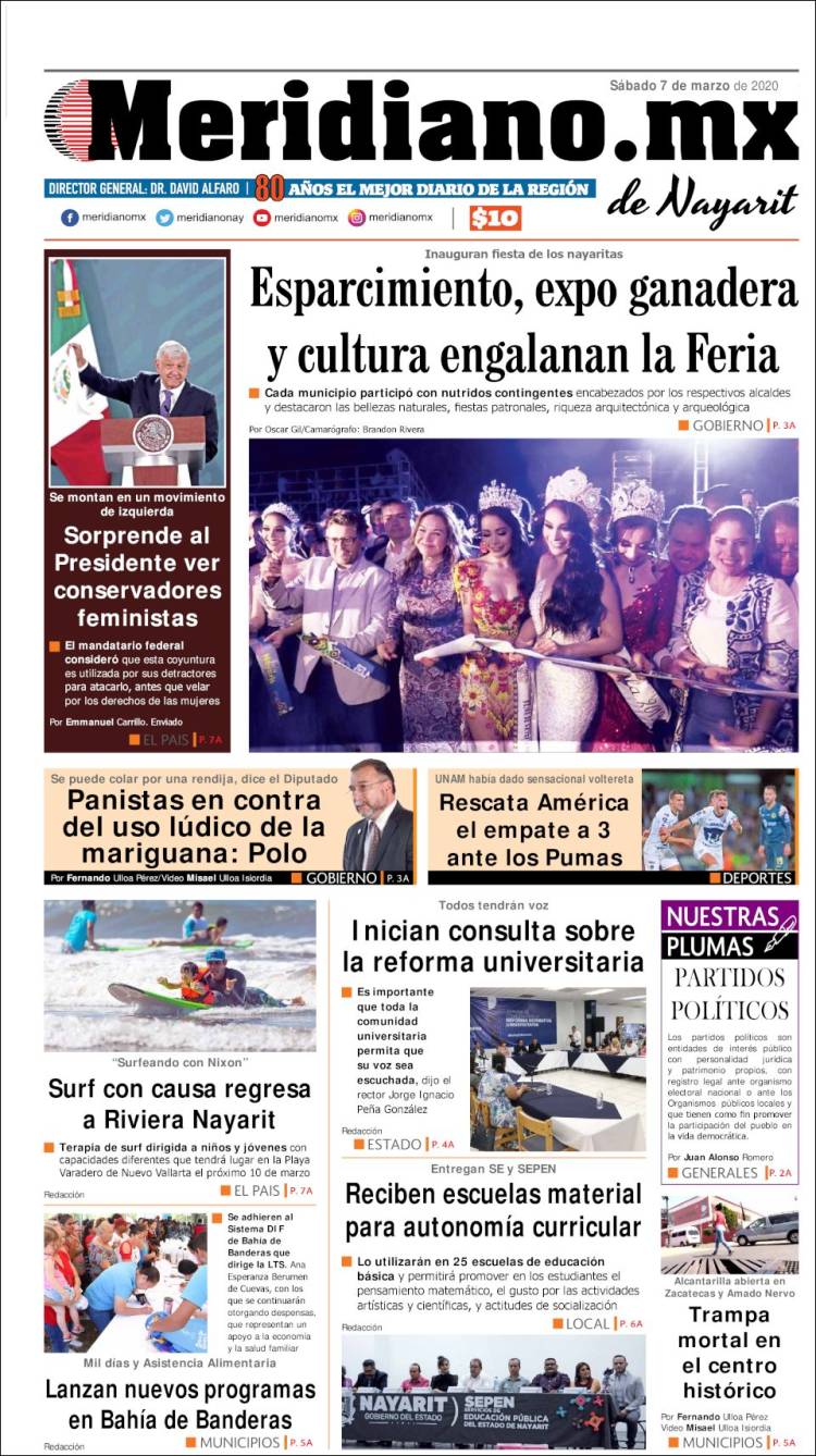 Portada de Meridiano (M&eacute;xico)