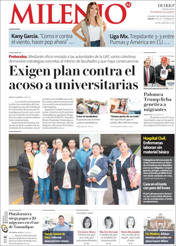 Portada de Milenio - Tamaulipas (M&eacute;xico)