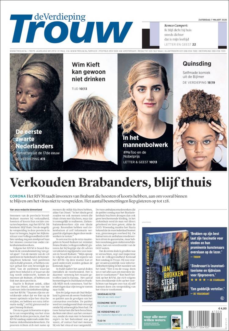 Portada de Trouw (Pa&iacute;ses Bajos)