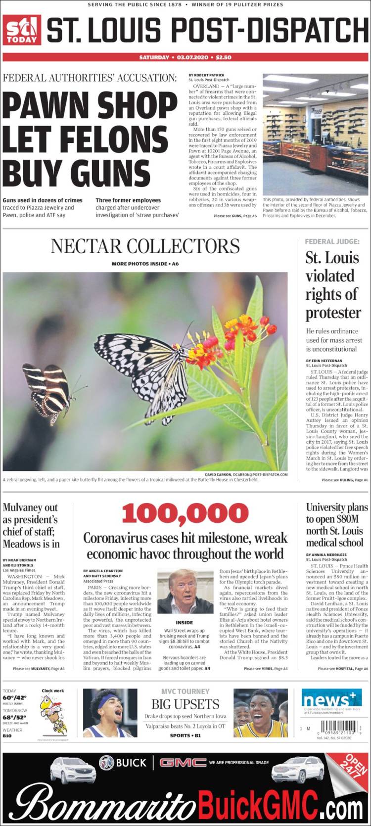 Portada de St. Louis Post-Dispatch (USA)