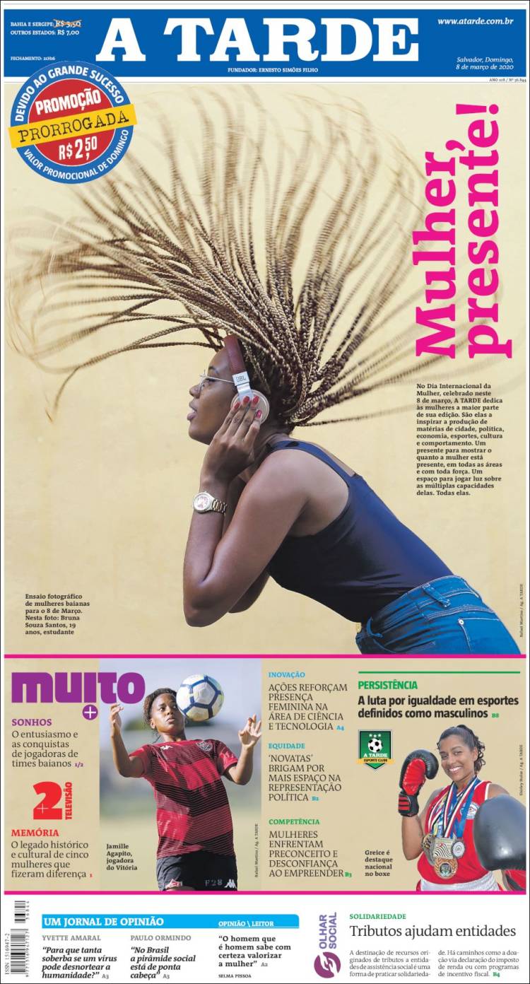 Portada de Diário A Tarde (Brasil)