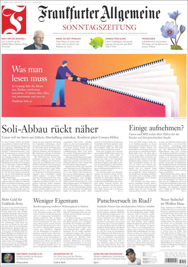 Portada de Frankfurter Allgemeine (Alemania)