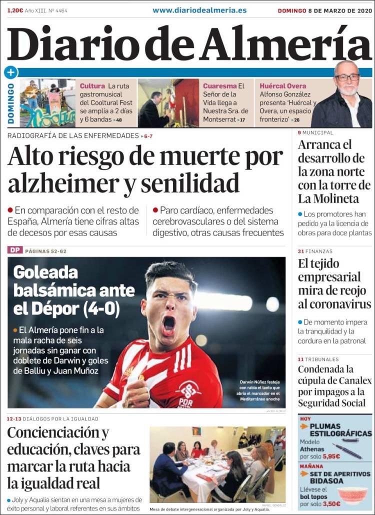 Portada de Diario de Almería (España)