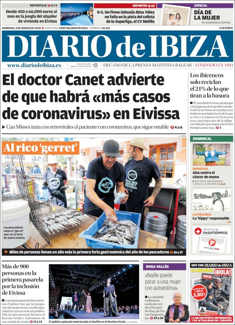 Portada de Diario de Ibiza (España)