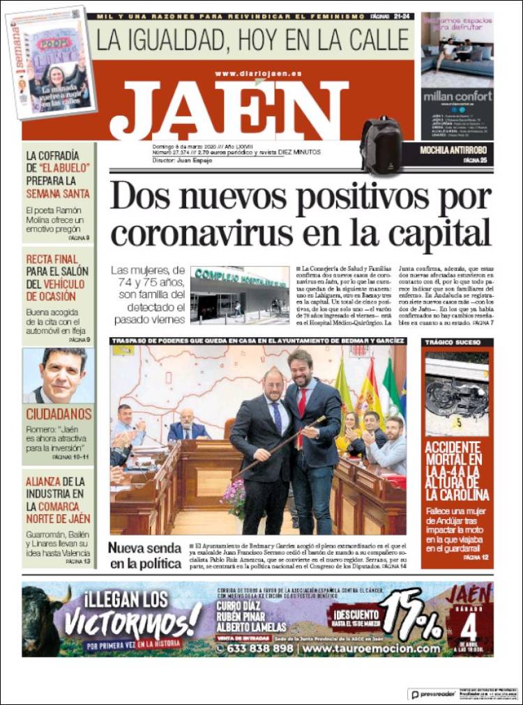 Portada de Diario Jaén (España)