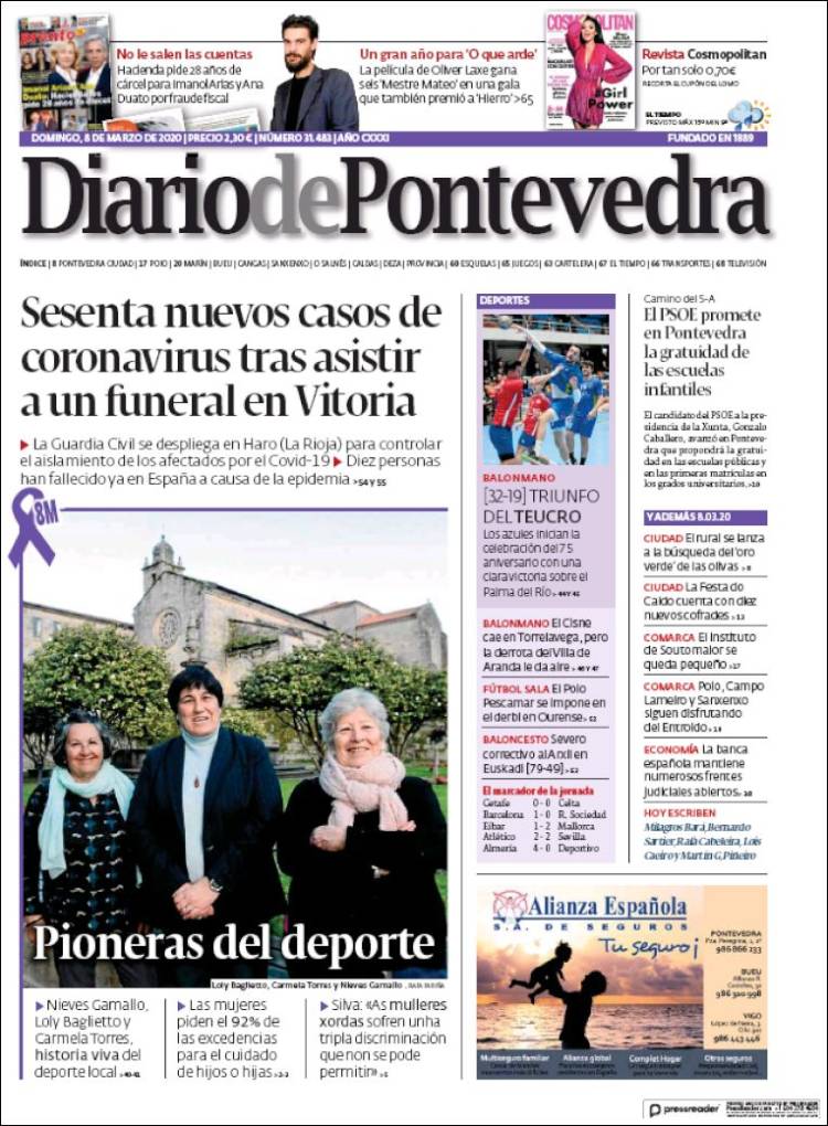 Portada de Diario de Pontevedra (España)