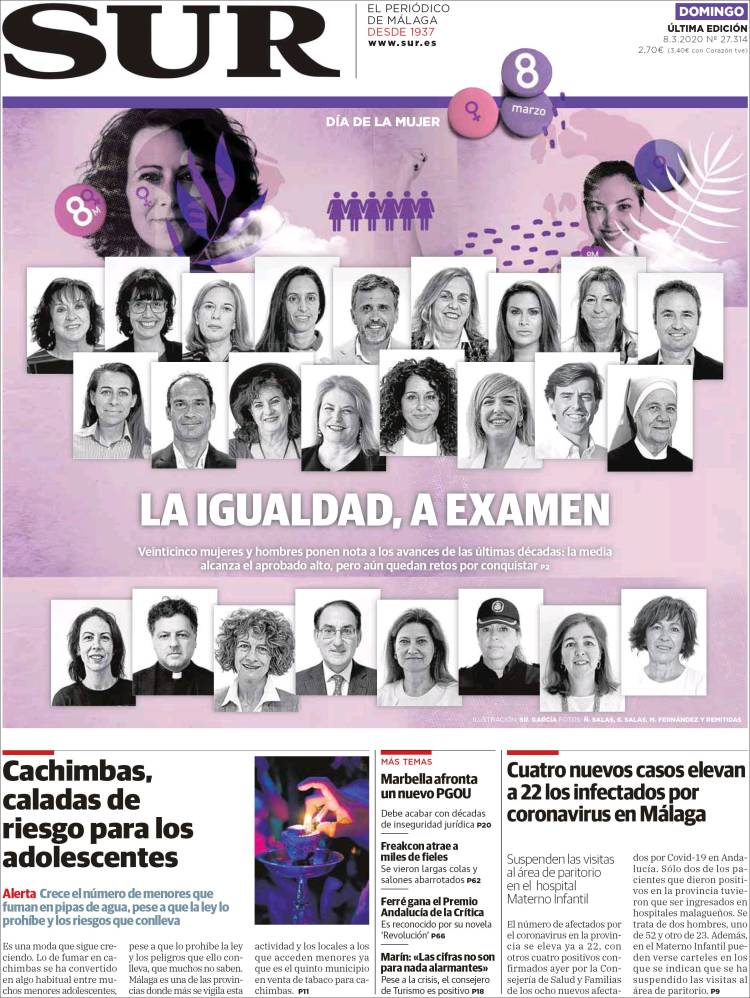 Portada de Diario el Sur (España)