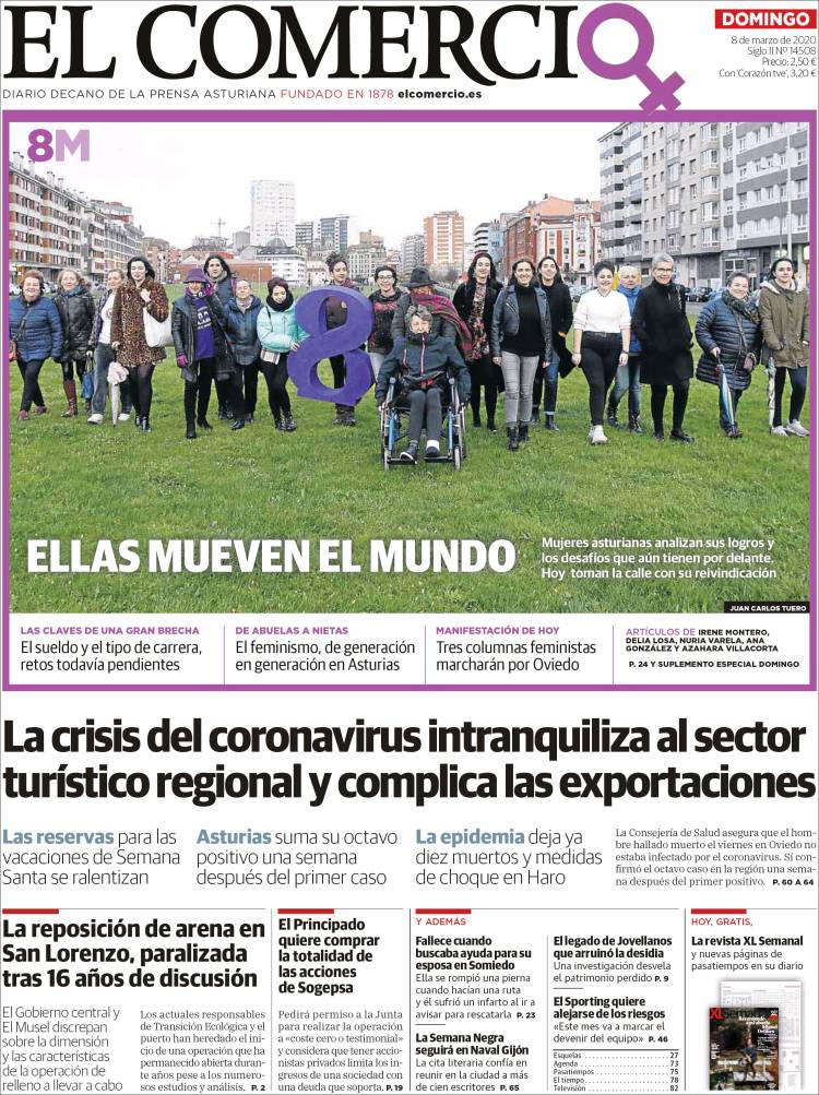 Portada de El Comercio (España)