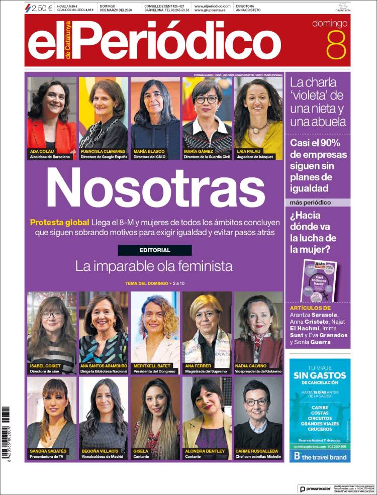 Portada de El Periódico (España)