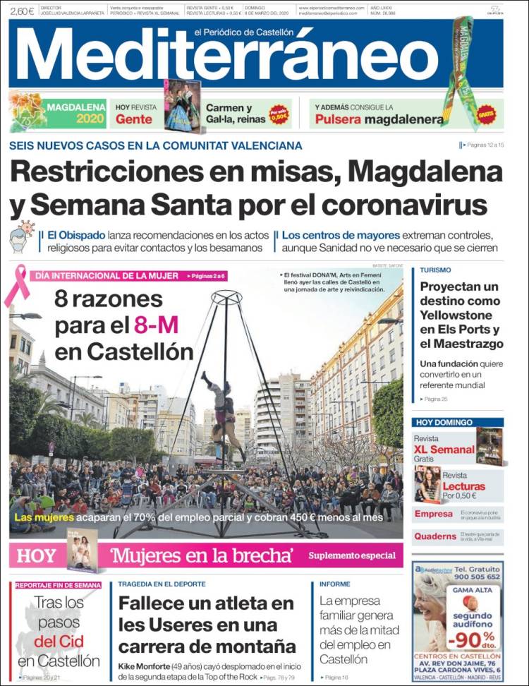 Portada de El Periódico Mediterraneo (España)