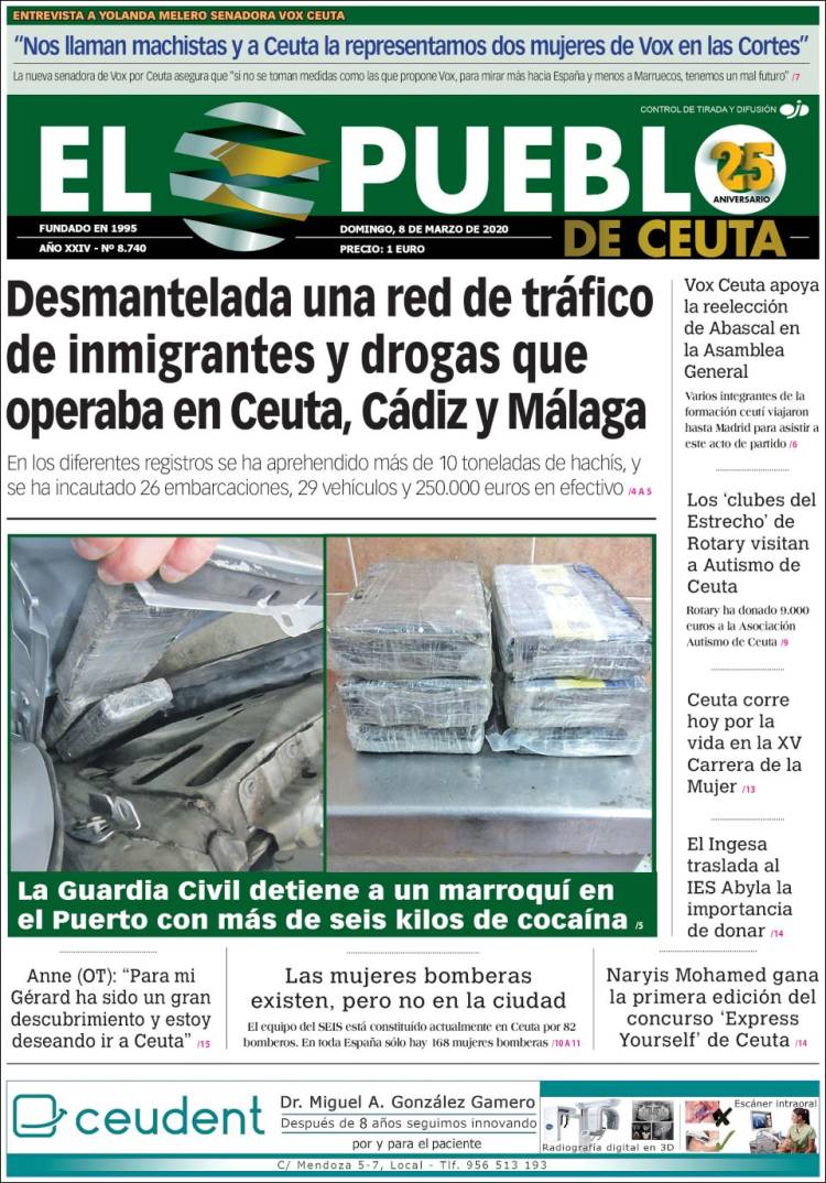 Portada de El Pueblo de Ceuta (España)