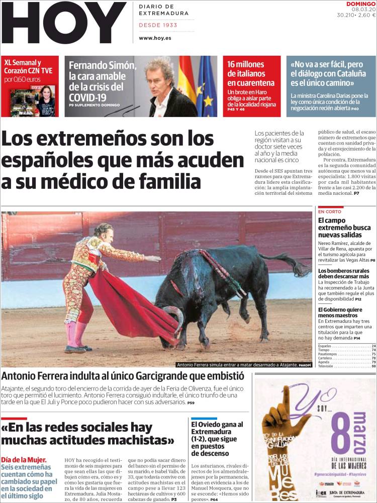 Portada de Hoy - Badajoz (España)