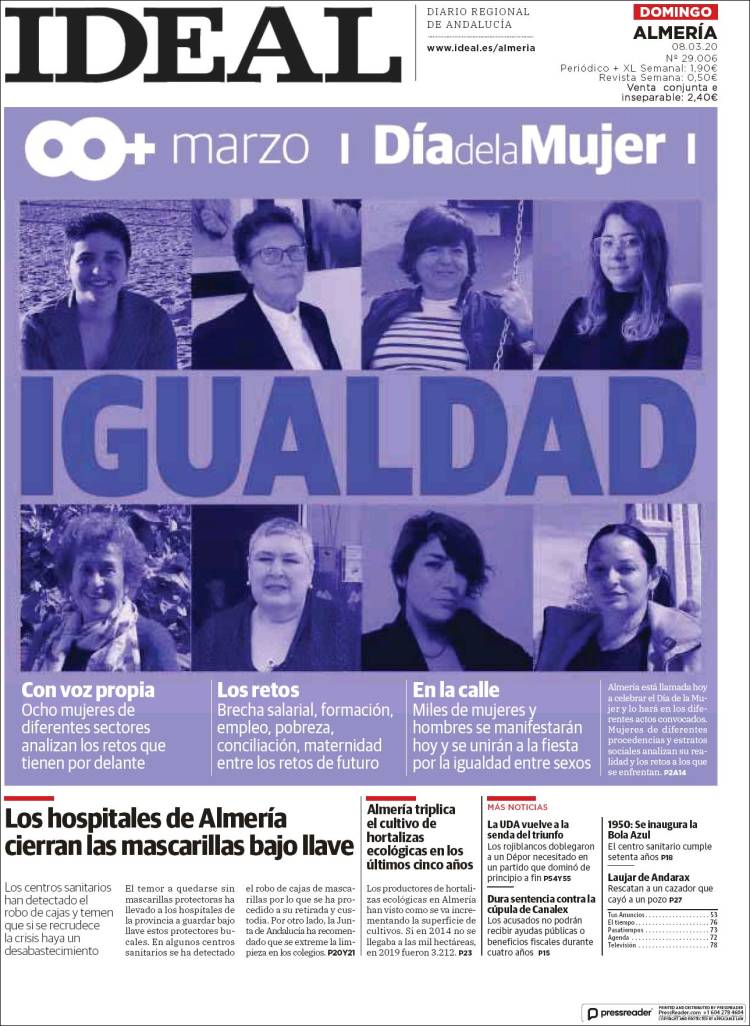 Portada de Ideal Almeria (España)