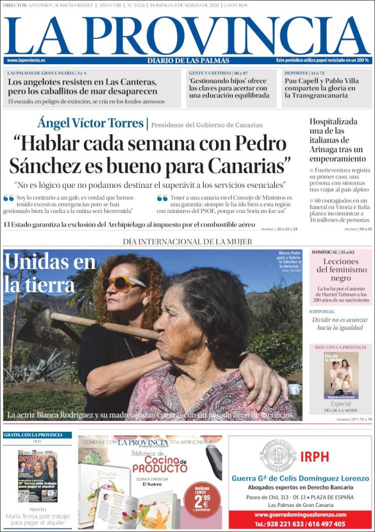 Portada de La Provincia (España)