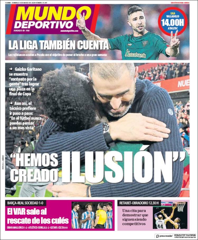 Portada de Mundo Deportivo Bizkaia (España)