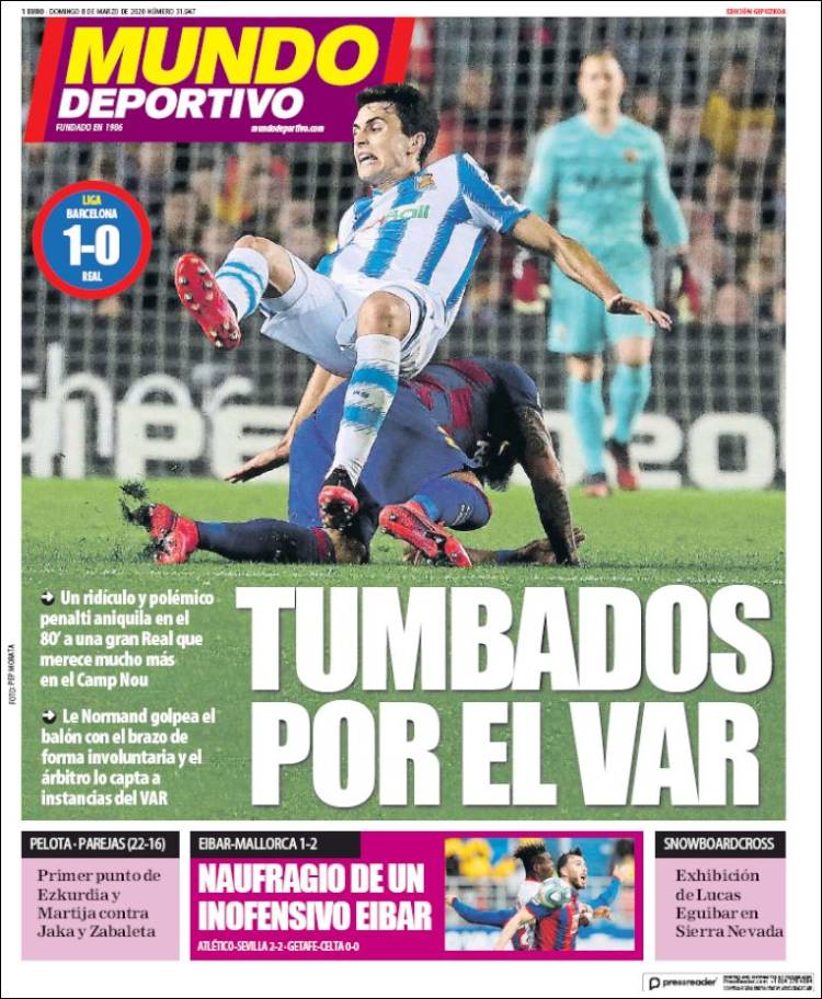 Portada de Mundo Deportivo Gipuzkoa (España)