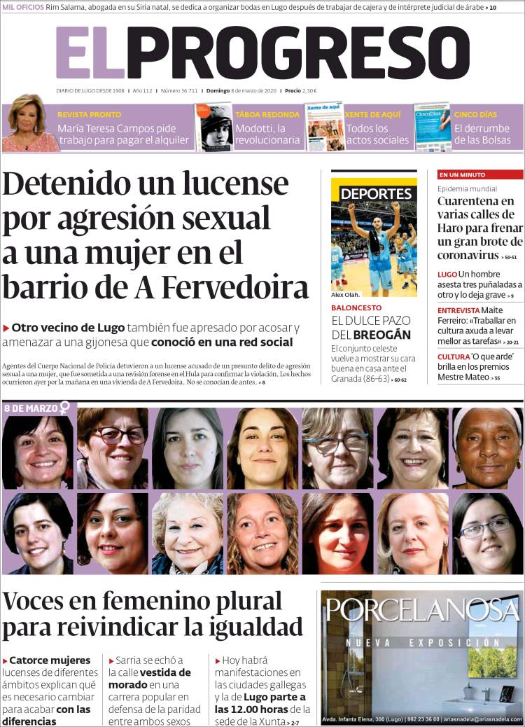 Portada de El Progreso (España)